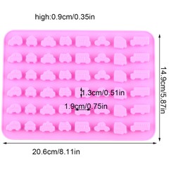 YIMINGMOLD 1Pcs Gummy Car Molds Vehicles Car Silicone Candy Molds For Gummy Candy