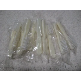 BOB BARKER Jail Prison 3 1/4" Snub/Short Handle White Plastic Toothbrush Lot 10!