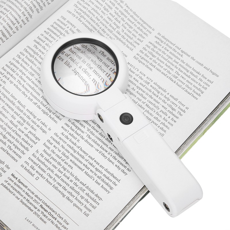 Desktop Handheld LED Magnifier 7X USB Battery Powered Reading Magnifying