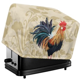 Hzeswody Rooster Print 2 Slice Toaster Appliance Cover Bakeware Protection Kitchen Appliance Cover to Keep Kitchen Appliance Clean Bread Toaster Cover for Kitchen Appliances Decor