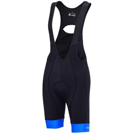 Airtracks Comfort Line Men's Cycling Bib Shorts - Cycling Shorts - Short Cycling Shorts - 3D Coolmax Padded - Breathable - UV Protection - Reflectors, black-blue