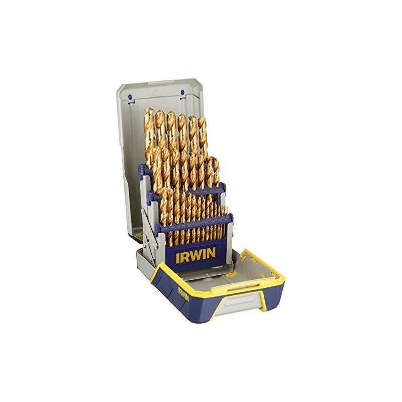 Irwin Tools IRWIN Drill Bit Set, Titanium Nitride Coated, 29-Piece