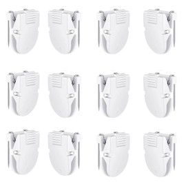 YTUONIG 12 Pcs Cubicle Clips, Fabric Panel Cubicle Accessories Fabric Partition Panel Wall Clip Office Photos Wall for Notes Memos Standard Size, Workspace Organization Accessories (White)