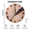 BORDEAG Wooden Wall Clock 30 cm Wall Clock Without Ticking