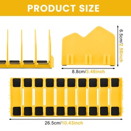 XuYelora 2 Pack Pliers Organizer Rack, 10 Slots Pliers Cutters Organizer Rack Plastic Tool Organizers Space Saving Tool Drawer Toolbox Organizers for Tools Box Storage(COLOR:yellow)