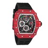 PINTIME Fashion Mens Watch Hallow Punk Chronograph Sports Wristwatch Luxury