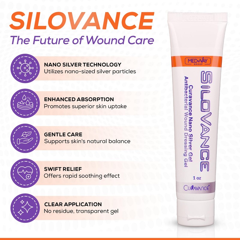CuraVance SiloVance Nano Silver gel 1oz- 4 Pack