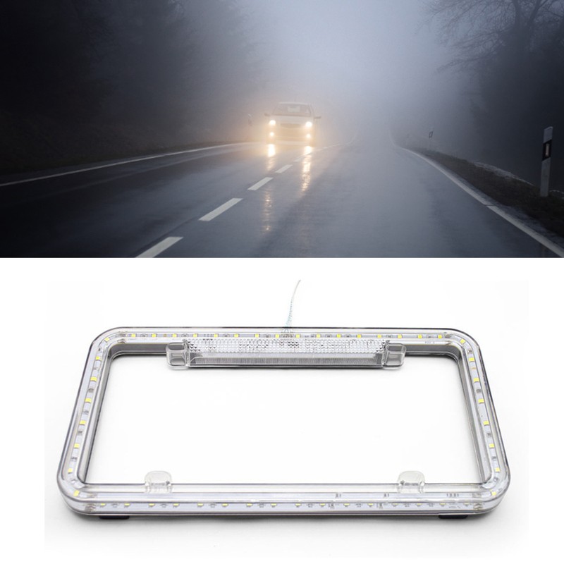 License Plate Frame Light LED Plate Holder Bracket 6W 12V