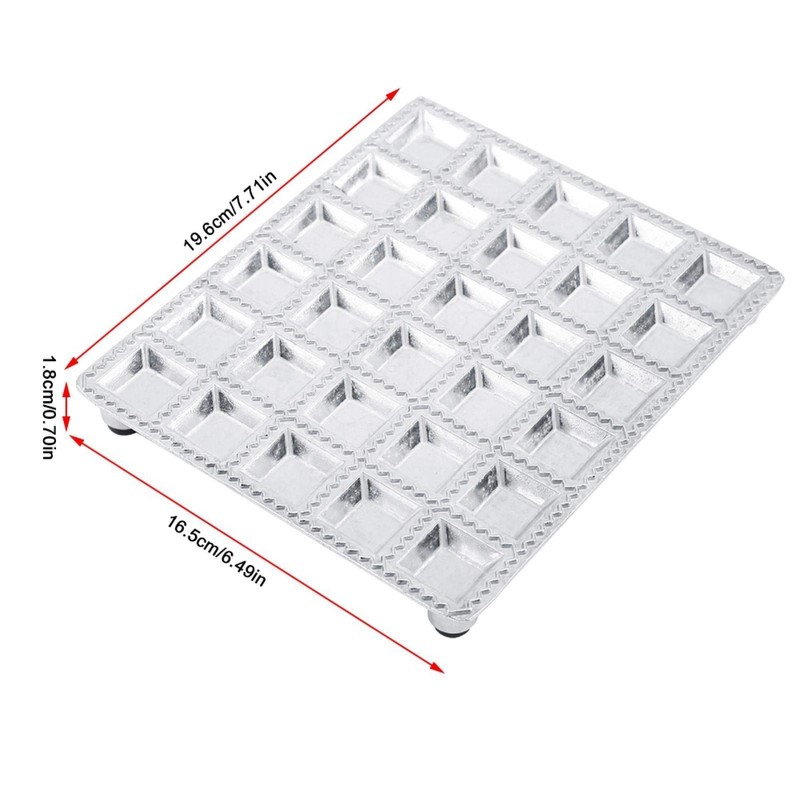 Dumpling Mould 30 Ravioli Tray Kitchen Tool for Durable Aluminum