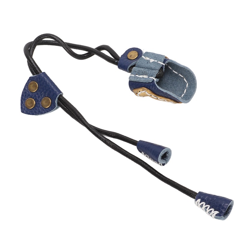 Archery Thumb Protector Regulable Design Safety Rope Brass Cowhide Material