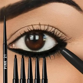 5 Pack Waterproof Sweatproof Eyeliner Pencil for Long-lasting Bold Eye Makeup, Easy Glide Formula for Perfect Wings, Black Eyeliner Pen, Eye Makeup Products