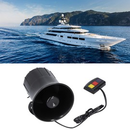 MUNEFE Car Alarm Horn, Car Alarm Siren, 12V 30W 105db Car Horn 3 Tones Emergency Warning Alarm Siren for Car Motorcycle Mopeds