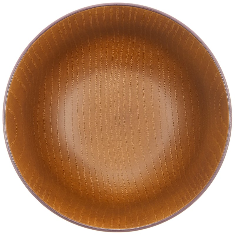 Canoe 73736 Japanese Traditional Color Hagiba Lacquer Bowl with Eggplant