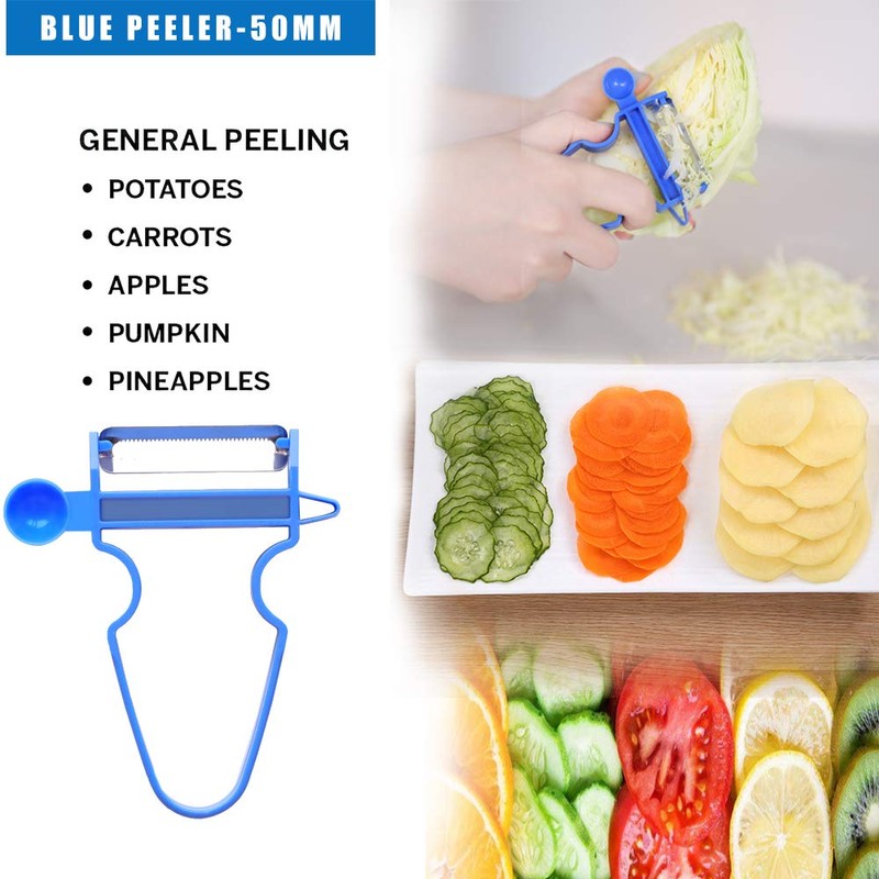 Magic Trio Peeler 3PCs, Kitchen Stainless Steel Peeler Set Food