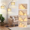 OUTON Tall Arc Floor Lamp - Adjustable, Modern, 3-Light Arched