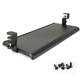 EHO Clamp-On Under Desk Keyboard Tray Underdesk Extender Table Attachment - Large Size, 27.5" x 12.25" for Work from Home Office Accessories