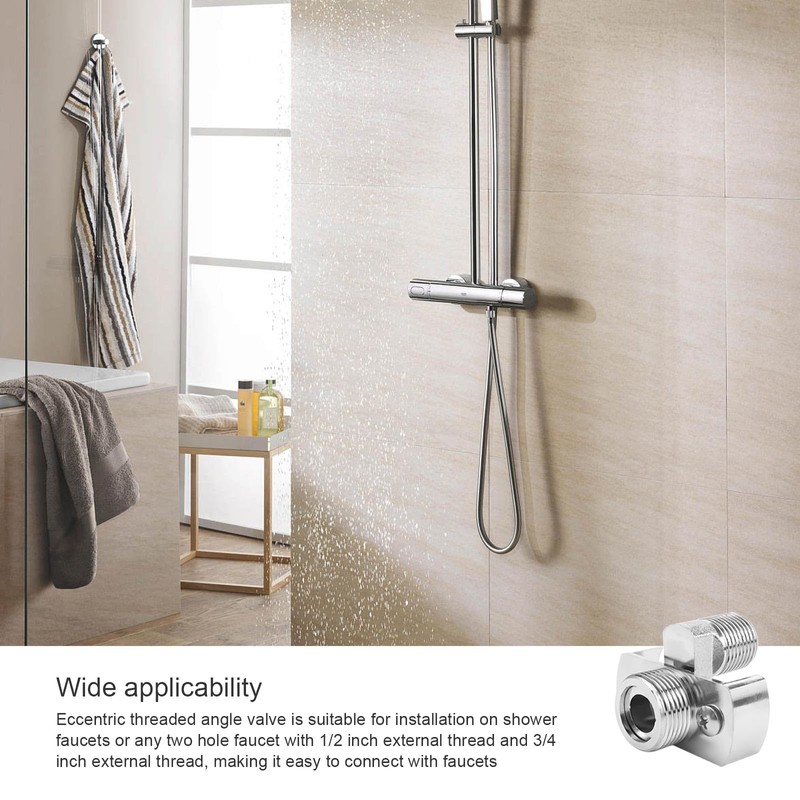 2 Pieces Adjustable Shower Mixer Adapter, AMONENZ Shower Head Adapter,