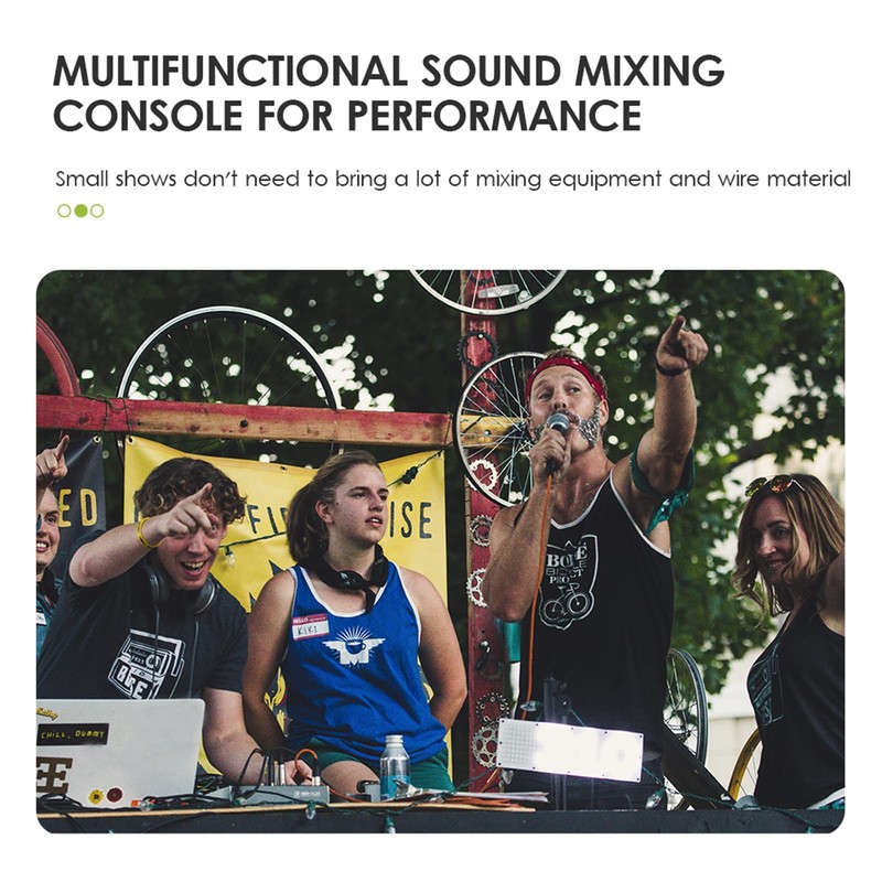 Audio Mixer, 5-Channel Compact Audio Mixer Sound Mixing Console 48V