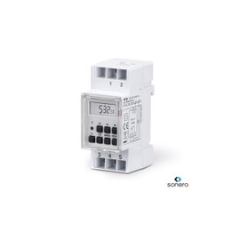 sonero S-DOTH10 Digital Timer for DIN Rail / Switch Panel Installation 3600 W LCD Display 10 Switching Programmes (Week, Day and Minute Program), 12/24 Hour Timer, IP20, White