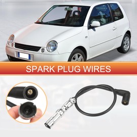 ACROPIX Car Spark Plug Coil Wires Ignition Coil Harness Cable 7mm Fit for Volkswagen Lupo 1998-2005 No.030905430N/030905430P/030905430Q - Pack of 4