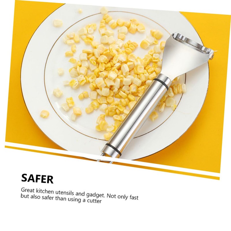 Ciieeo 2sets Stainless Steel Corn Stripper Peeler Efficient Kitchen Tool
