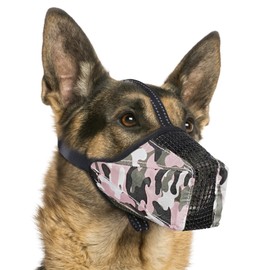 Dog Muzzle, Soft Mesh No Barking Pet Muzzles for Small Medium Large Sized Dogs, Breathable Drinkable Dog Mouth Guard Adjustable Puppy Muzzle to Prevent Dogs Biting Chewing and Licking