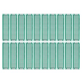 MECCANIXITY PCB Board Single Sided Printed Circuit Prototyping Boards Plated Through Holes for DIY Soldering Electronic Projects, 20mmx80mm, Pack of 20