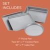 Farberware Bakeware Steel Nonstick Toaster Oven Pan Set, 4-Piece Baking
