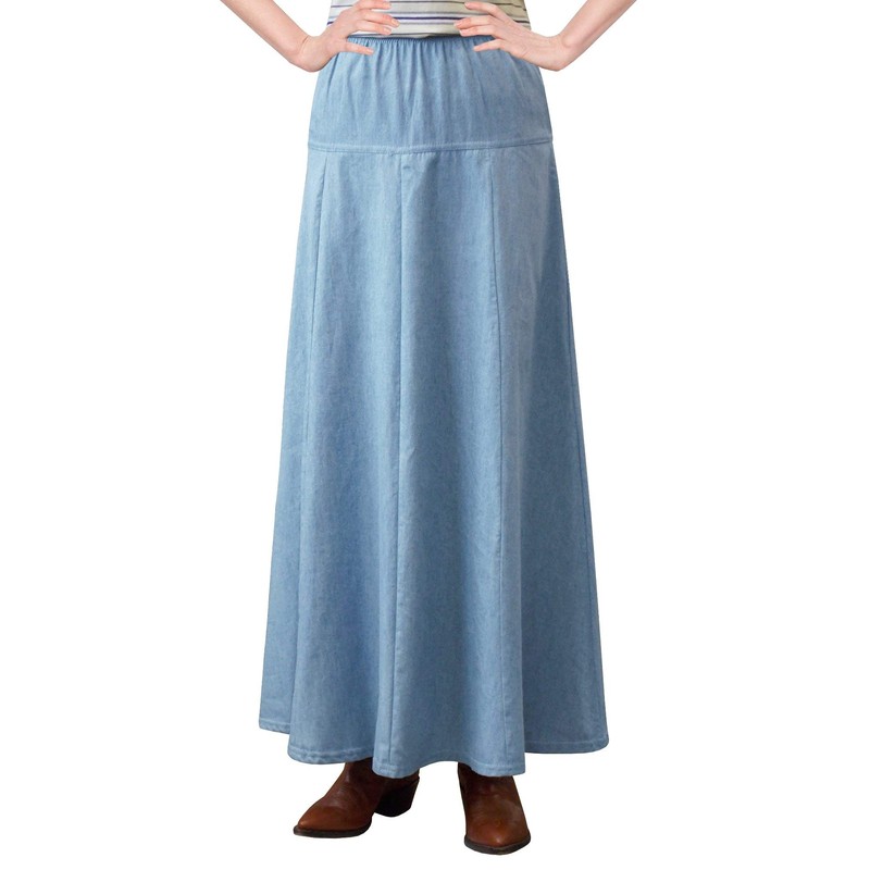 Maxi falda para mujer, ultra suave, ligera, ajustada a la
