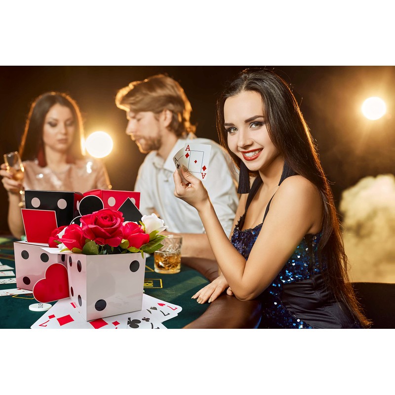 Eylola 12 Pcs White Dice Favor Boxes 6 x 6