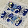 Blue Lucky Handmade Nail Tips - Square L / 블루