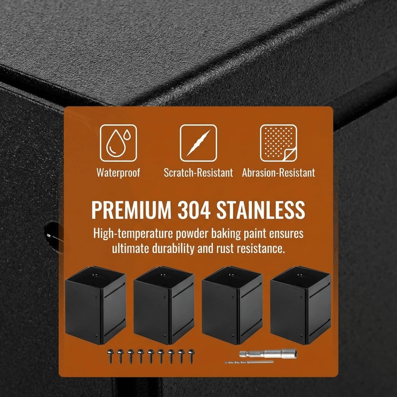 YOUEON 2 Pack Adjustable Post Protector (Range 3.3"-6") 304 Stainless