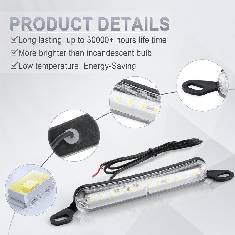 LivTee License Plate LED Light, Extremely Bright Assembly for Trailer