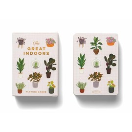 DesignWorks Ink Standard Index Decorative Playing Cards, Green and White Plant Lovers The Great Indoors Plant