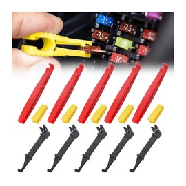 JNNJ 15 Pieces Car Fuse Clip Puller, Mini Fuse Extractor Puller, Automotive Fuse Clip Extractor Remover Tool, Plastic Removal Accessories for Truck Motorcycle Bicycle Quad ATV Automobile Fuses