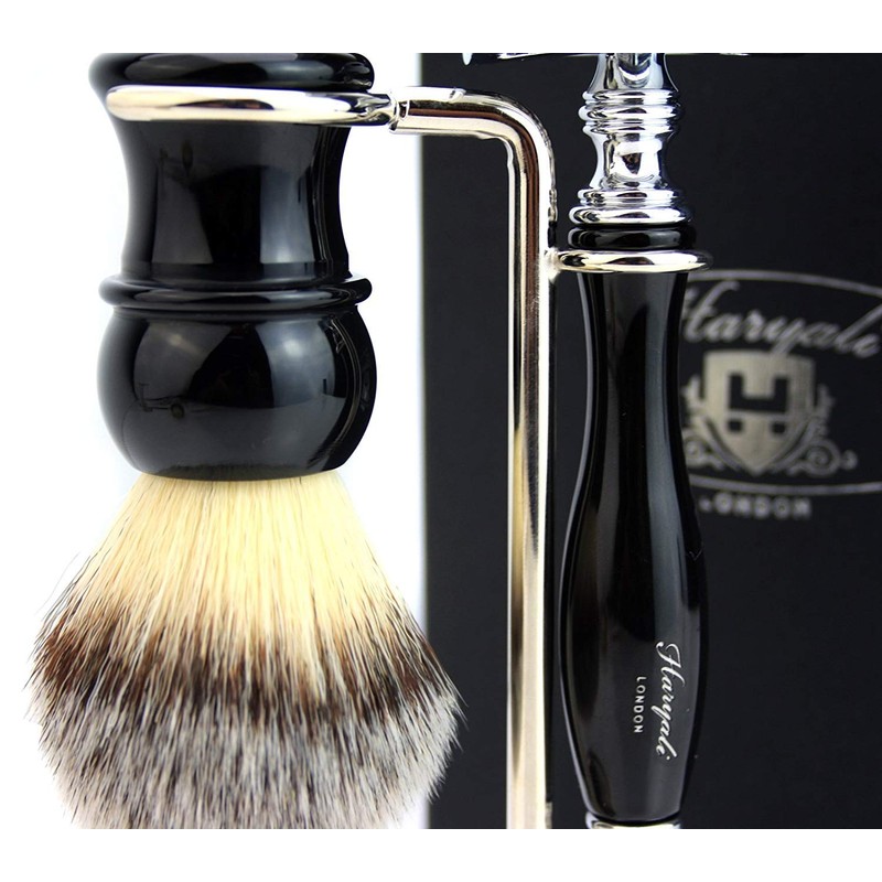 Vintage De Safety Razor Luxury Shaving Set with Synthetic Hair