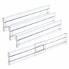 Adjustable Clear Drawer Dividers for Clothes, Kitchen Utensils & Office