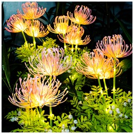 DooYard Solar Garden Lights, Solar Flowers Lights with Glowing Flowers & Stems, Upgraded Solar Panel, Outdoor Lights for Garden Decoration,Yard Decor and Gift for Mother (4 Pack)