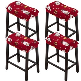 Bifaunvogel - Juego de 4 fundas rectangulares para taburetes de bar con altura de mostrador, fundas elásticas y estampadas, fundas para taburetes de banco, protector de asiento de banco, para mostrador de cocina #3