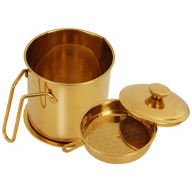 Blueden Recipiente de grasa de tocino con colador fino y tapa, recipiente de almacenamiento de aceite de 45 onzas, colador de aceite para freidora profunda, olla de aceite de filtro, adecuado para almacenar aceite de freír y grasa de cocina para cocina. 