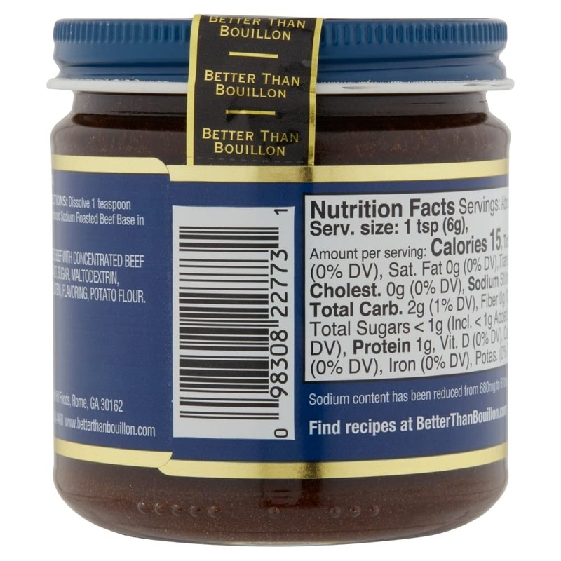 Better Than Bouillon All Natural Reduced Sodium Beef Base, Makes