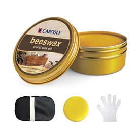 CARPOLY Non-Toxic Wood Wax for Furniture - 100% Natural Chalk Paint Wax for Sealing & Protecting Painted and Raw Wood Surfaces, Wooden Floors & More - Clear Protective Finish, 3.5 Oz