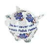 Blue Rose Polish Pottery Never Too Much Polish Pottery Piggy
