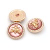 5Pcs Metal Rhinestone Botton Round Shape Button for Sewing DIY