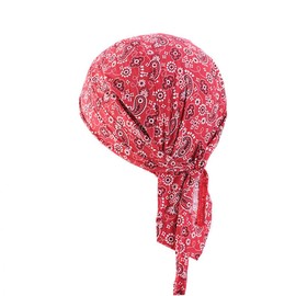 Qianmome Durag - Gorro de algodón para motociclista, diseño de calavera, Tjm-200h-ameba, M