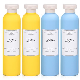 UMETASS Travel Shampoo Bottle, Empty Plastic Squeeze Bottles 8.8oz with Flip Cap, Lotion Container for Toiletries Travel Size Shampoo and Conditioner