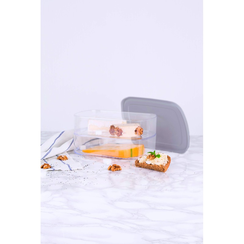 Amuse Food Storage Container / Stacking Box with 3 Compartments,