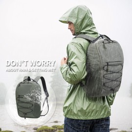 SUIKIHUM Travel Laptop Backpack for Women and Men, Lightweight Waterproof Daypack, 20L Outdoor Casual Backpack for College and Work, Green