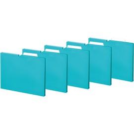 Kokuyo A4P-NEF15BX5 File Individual Folder, NEOS A4 0.6 inch (15 mm), 3 Sides, 5 Pieces, Turquoise Blue