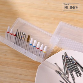 Nail Drill Bit Holder 20-Segment Slim Compact Wallet Type / 네일드릴 비트거치대 비트홀더 20칸 슬림 컴팩트 지갑형
